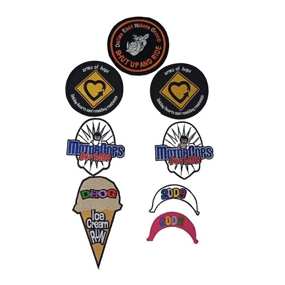 8 Harley Davidson HOG Patches From Dallas TX Area Group Rides Events - Picture 1 of 10